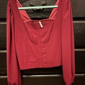 Chic Maroon Women's Blouse